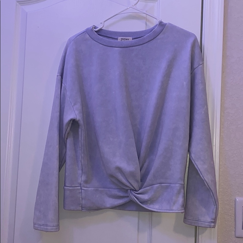 Lavender bottom knot sweater